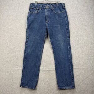 Carhartt Jeans Mens 36x32 Blue Denim Pants Relaxed Straight Traditional Work Y2K